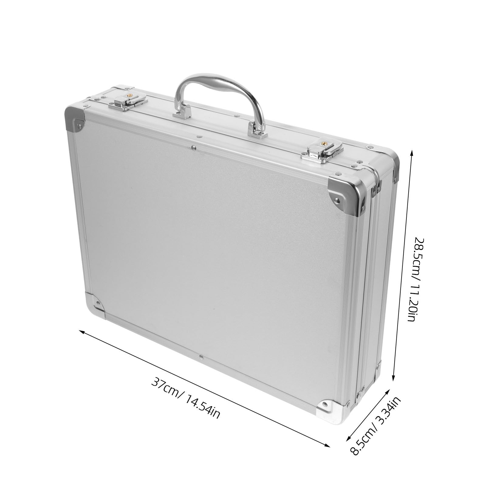 Maletín de Aleación de Aluminio para Herramientas Rígido y Transporte | Plata, Gran Capacidad de Almacenaje, Diseño Antivibración y Protección Frente al Desgaste