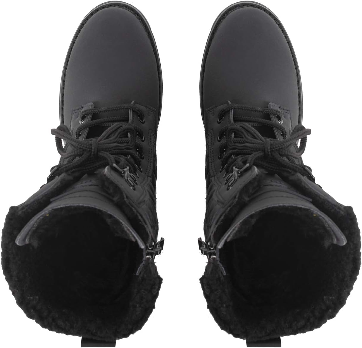 POLAR Womens Memory Foam Outside Pocket Inside Zip Thermal Waterproof Deep Tread Rubber Sole Snow Boots
