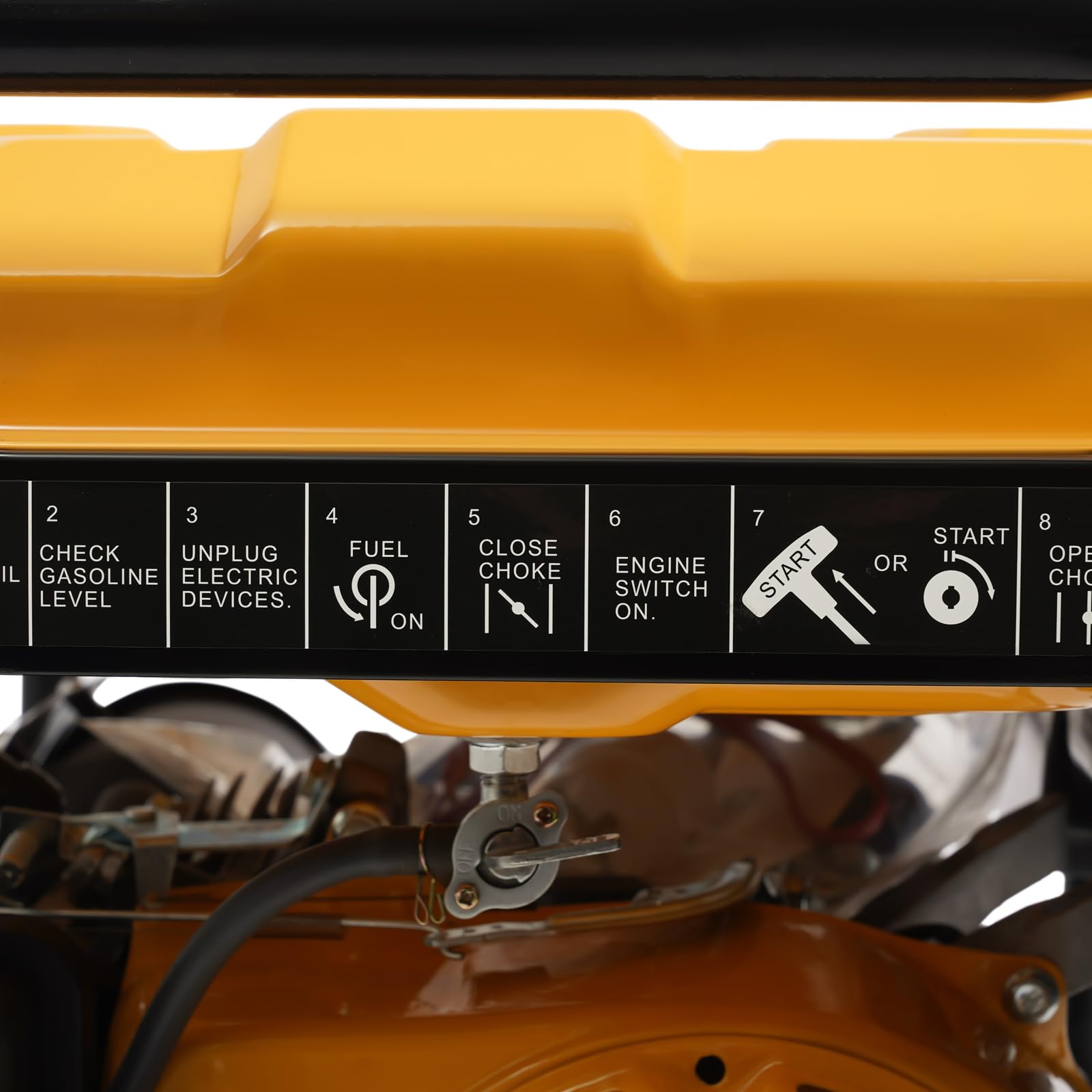 Generador de electricidad, 2000 W, generador de gasolina de 4 tiempos, motor de accionamiento de 6,5 CV, depósito de 15 l, generador de corriente de emergencia para camping, construcción, casa de
