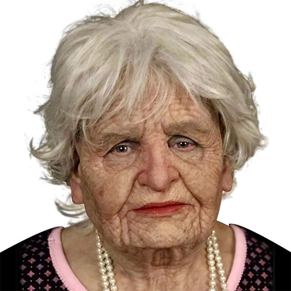 Miniatura 9 de Dan&Dre Cubierta facial de hombre viejo para la cara de anciano duradero de realidad calvo para fiesta de Halloween