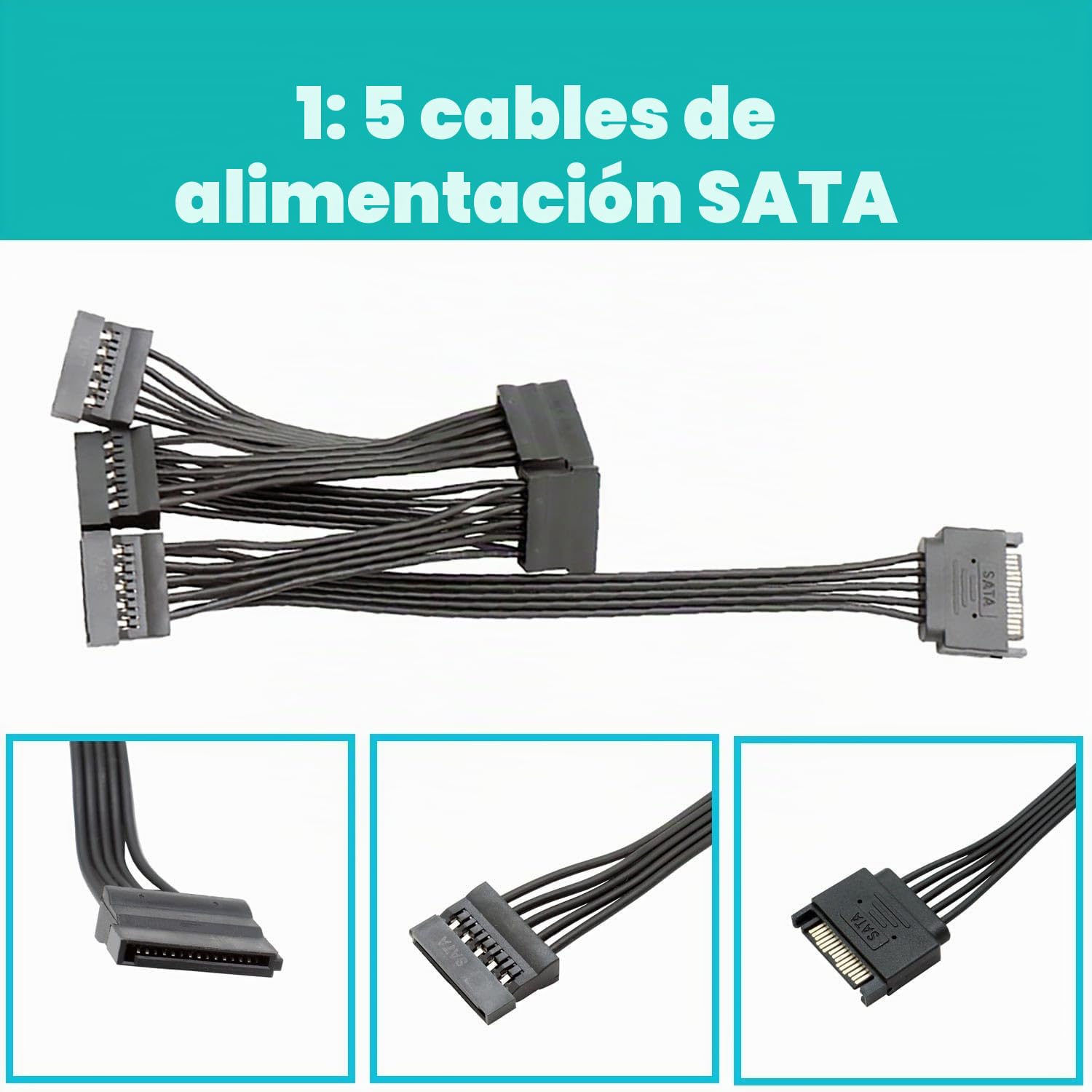 GLOTRENDS SA3234-C 4 Puertos PCIe X4 SATA Tarjeta de expansión con SATA y Cables de alimentación, Compatible con Windows, Linux, Mac OS, NAS
