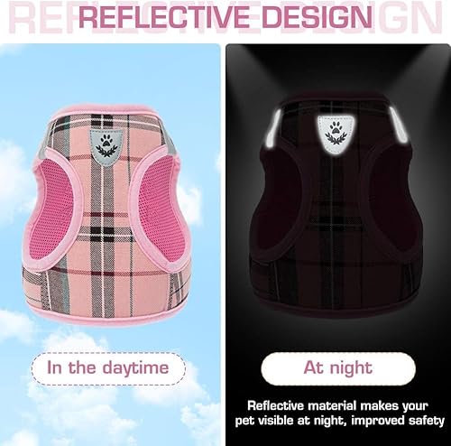 Miniatura 125 de KOOLTAIL Juego de arnés y correa para perros pequeños y medianos, arnés de malla suave sin tirones para perro, cómodo chaleco acolchado