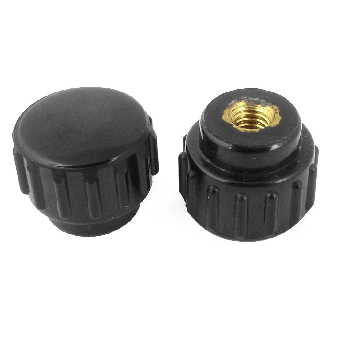Uxcell Women's Gold,Black Sourcingmap M4 Diameter Thread Thumbscrew Grip Knurled Knob 2 Pcs