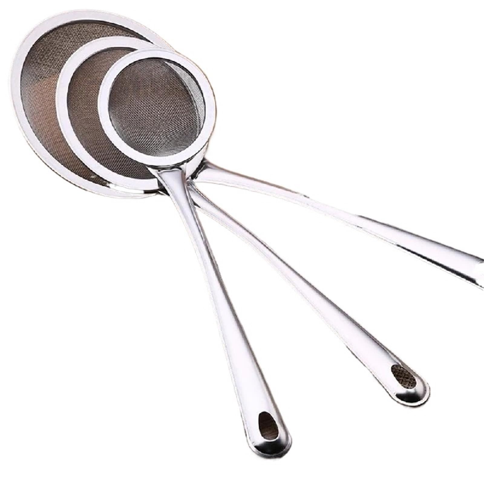 Espumadera 2/3 Piezas de Filtro de Aceite, Espumadera, Filtro de Aceite, Cuchara de Filtro de Acero Inoxidable, Accesorios de Cocina for freír Alimentos para Espumar(3pcs/Set)