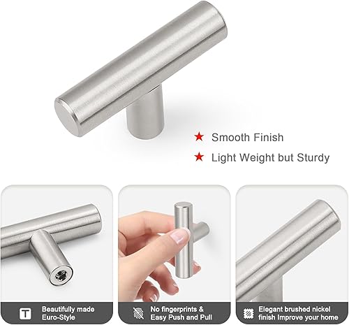 Miniatura 10 de Manijas de acero inoxidable de estilo europeo para puertas y cajones de muebles de cocina, disponibles en diferentes tamaños y paquetes