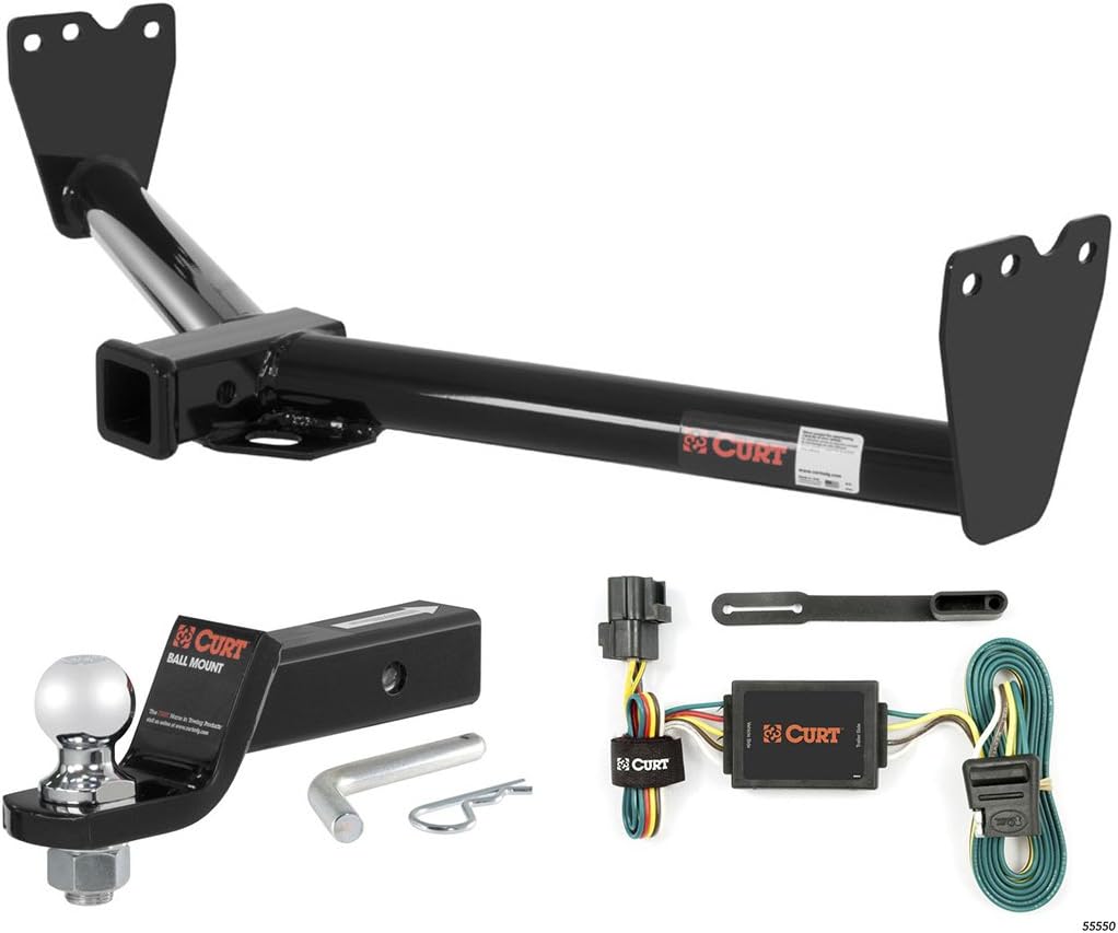 CURT Class 3 Trailer Hitch Tow Package with 2" Ball for 2003-2006 Kia Sorento