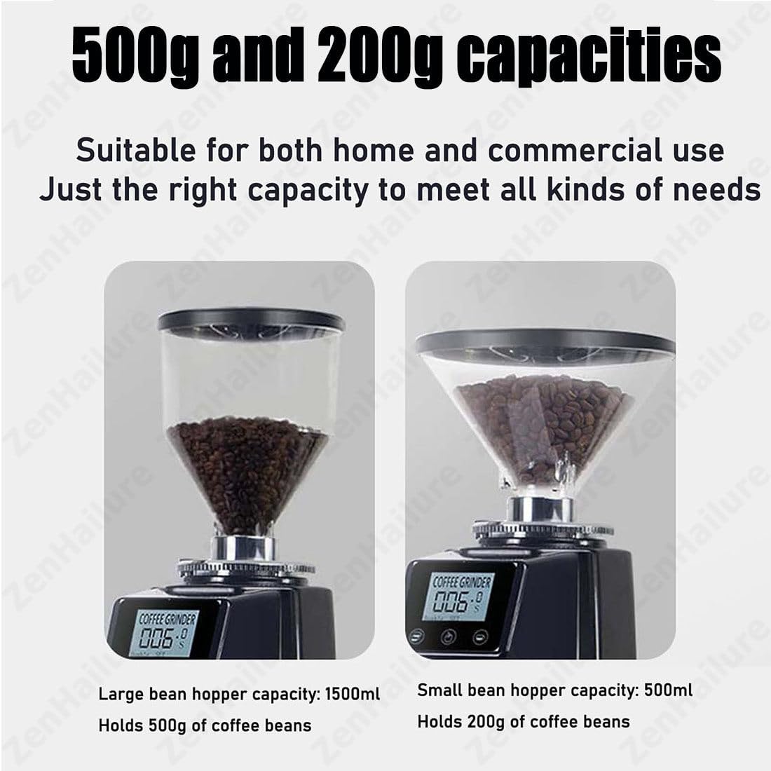 Młynek żarnowy z wyświetlaczem LCD i 3 trybami pracy White-1500ml