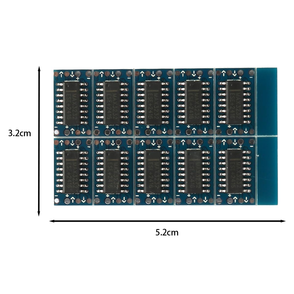 10 Pezzi Mini RS232 a Ttl MAX3232 Scheda convertitore di Livello Scheda convertitore seriale Intervallo di Tensione 3V a 5V per progetti di microcontrollori e Comunicazione seriale