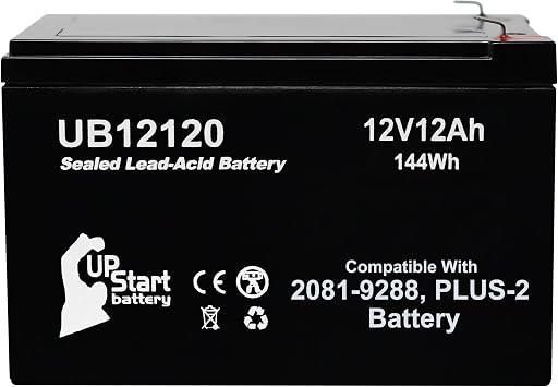 UB12120 12V 12Ah Replacement for Spinshot Plus 2 & Pro Tennis Ball Machine Battery - Compatible with Simplex 2081-9288 Fire Alarm Control Panel Battery Rechargeable SLA Batteries Parts