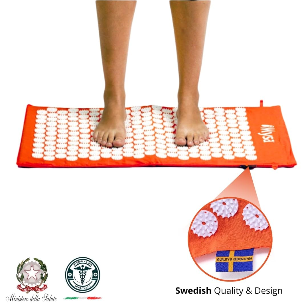 Magnetic MYSA: Tappetino D’AGOPRESSIONE POTENZIATO da BIO-MAGNETI per MAGNETOTERAPIA |Brevetto Svedese CE: N °1 Top MEDRANK 2021: Max EFFICACIA X LOMBALGIA FIBROMIALGIA| Eco Fibra +Tutorial Gratis!