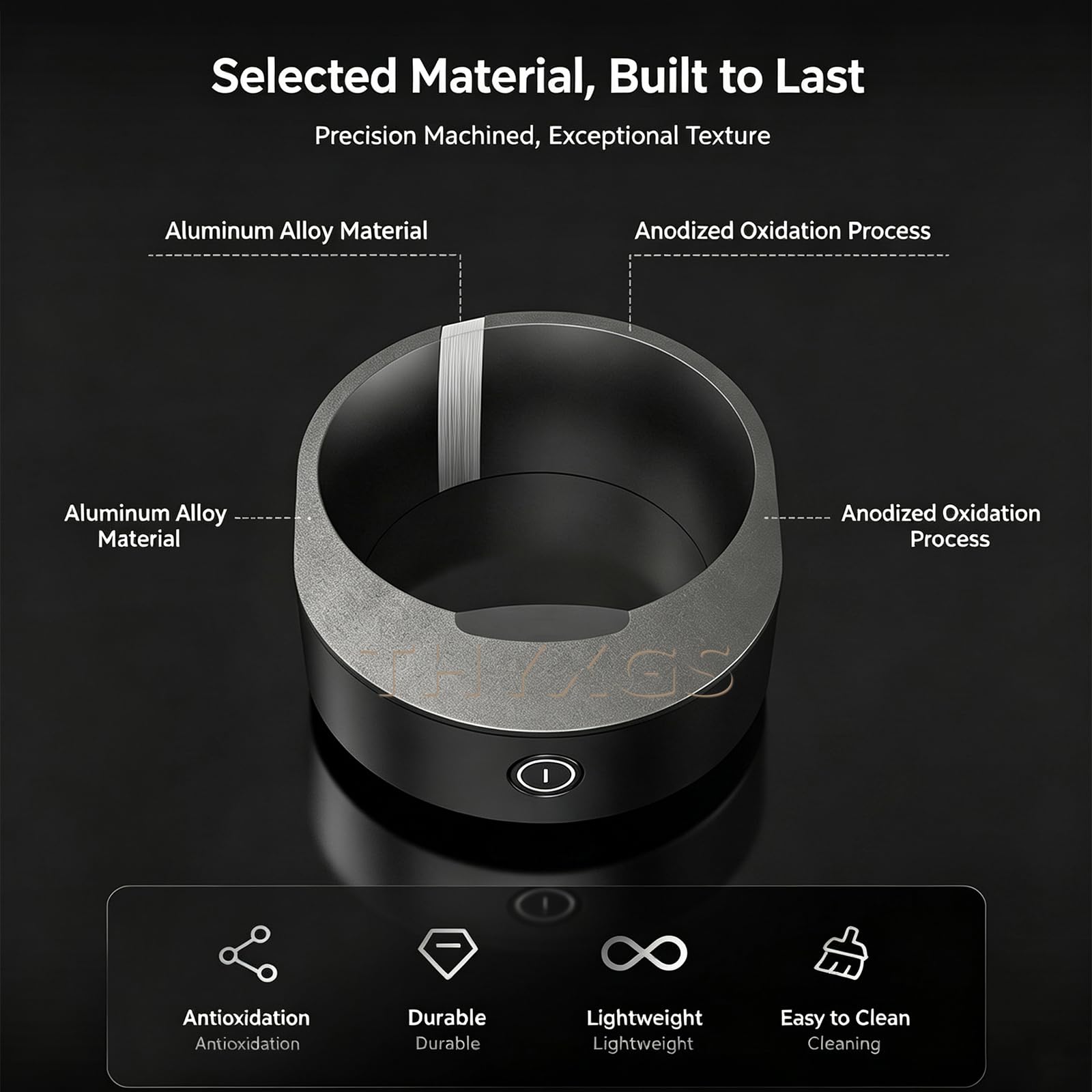 Anillo Magnético De 58 Mm para Eliminar La Electricidad Estática del Café, Anillo Colector De Polvo De Plasma De Café, Carga Tipo C, para La Mayoría De Mangos De Cafeteras