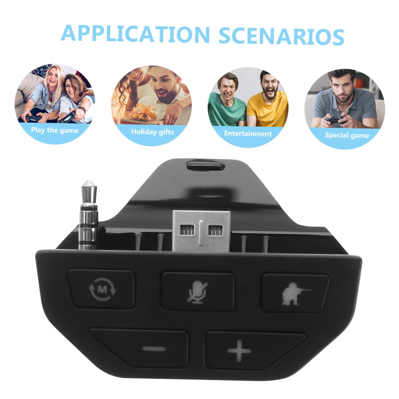 BESTonZON 3 Pz Adattatore per cuffie controllore adattatore per controller audio per cuffie adattatore per giochi audio convertitore di senza fili pulsante addominali