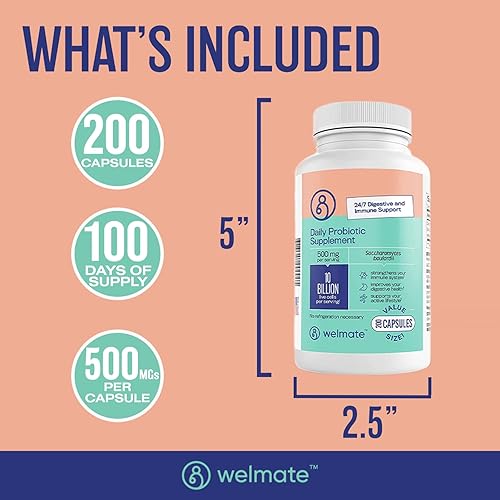 Miniatura 9 de WELMATE Kit de comodidad y equilibrio digestivo en la vía urinaria alivio del dolor urinario 99.5 mg (72 unidades) y probiótico Saccharomyces