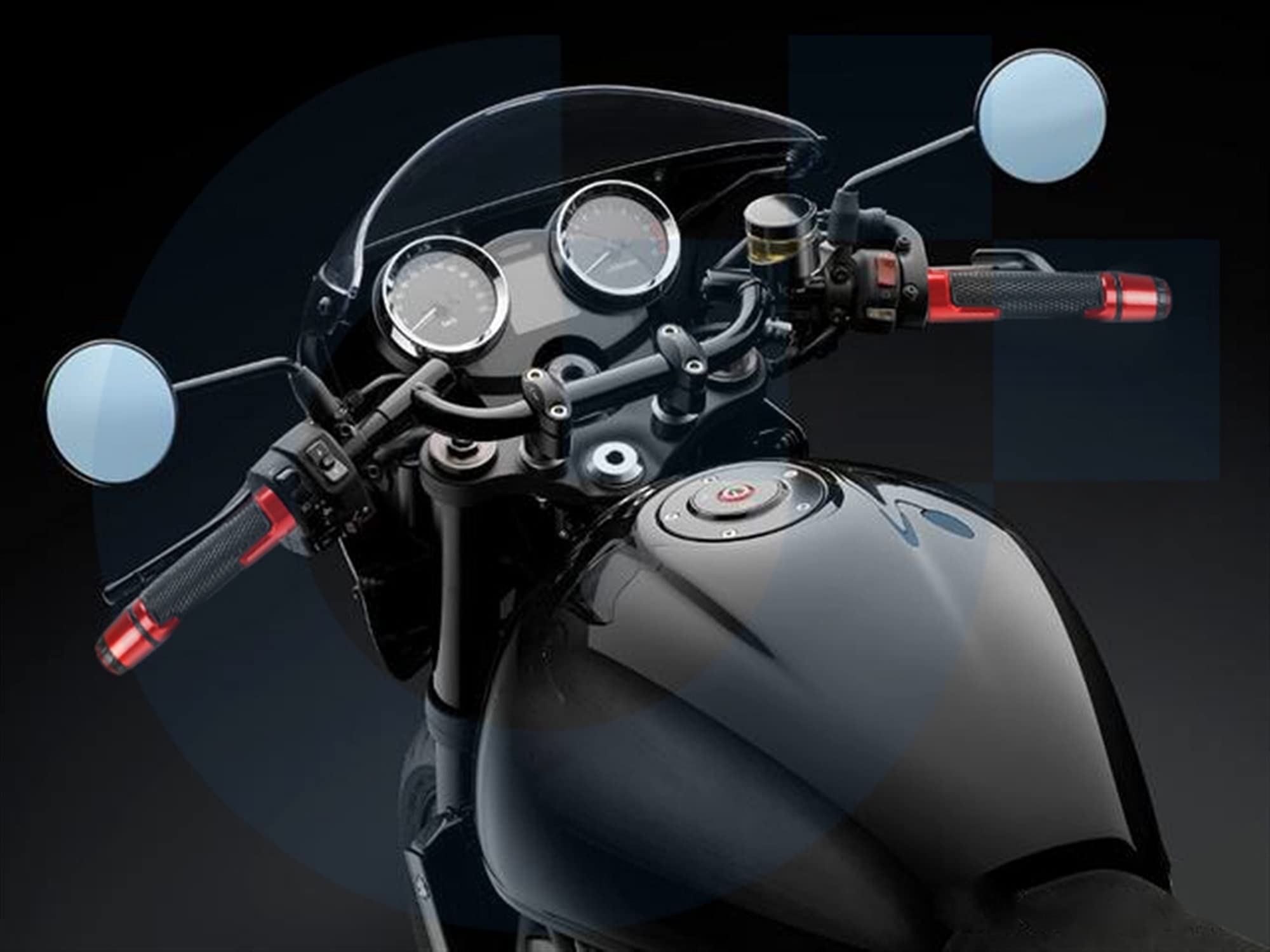 Für Y-AMAHA FJR1300 ABS FJR 1300 2004–2017 Fjr1300 2014 2015 2016 Motorrad-Lenkergriff-Enden, Griffe für Motorrad-Lenker (Farbe: 7)