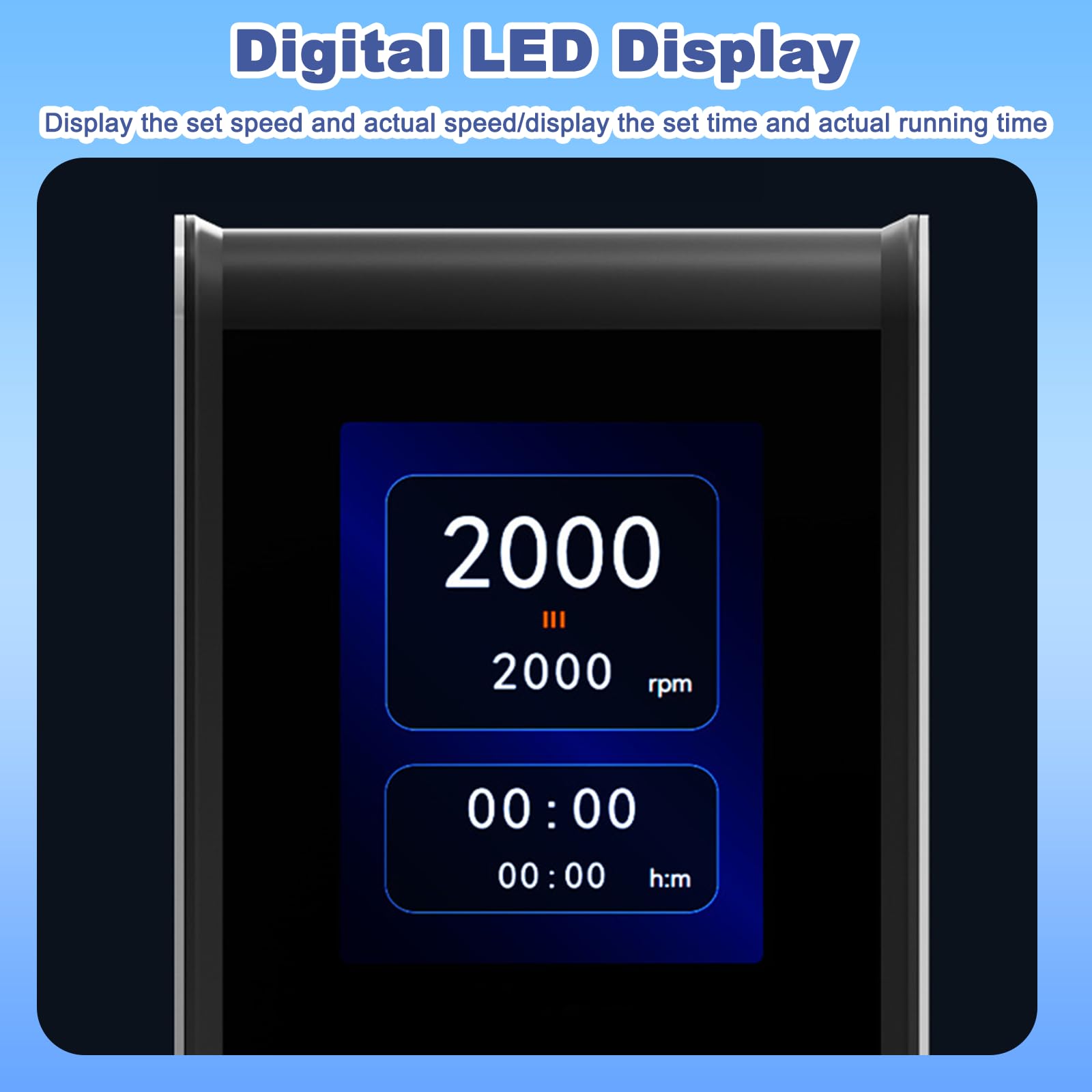 Elektryczne mieszadło napowietrzne do użytku laboratoryjnego, regulowana prędkość 100-2000 obr./min, timer 1-999 min, cyfrowy wyświetlacz LED, zawiera 2 mieszadła, mieszanie płynów do 60 l