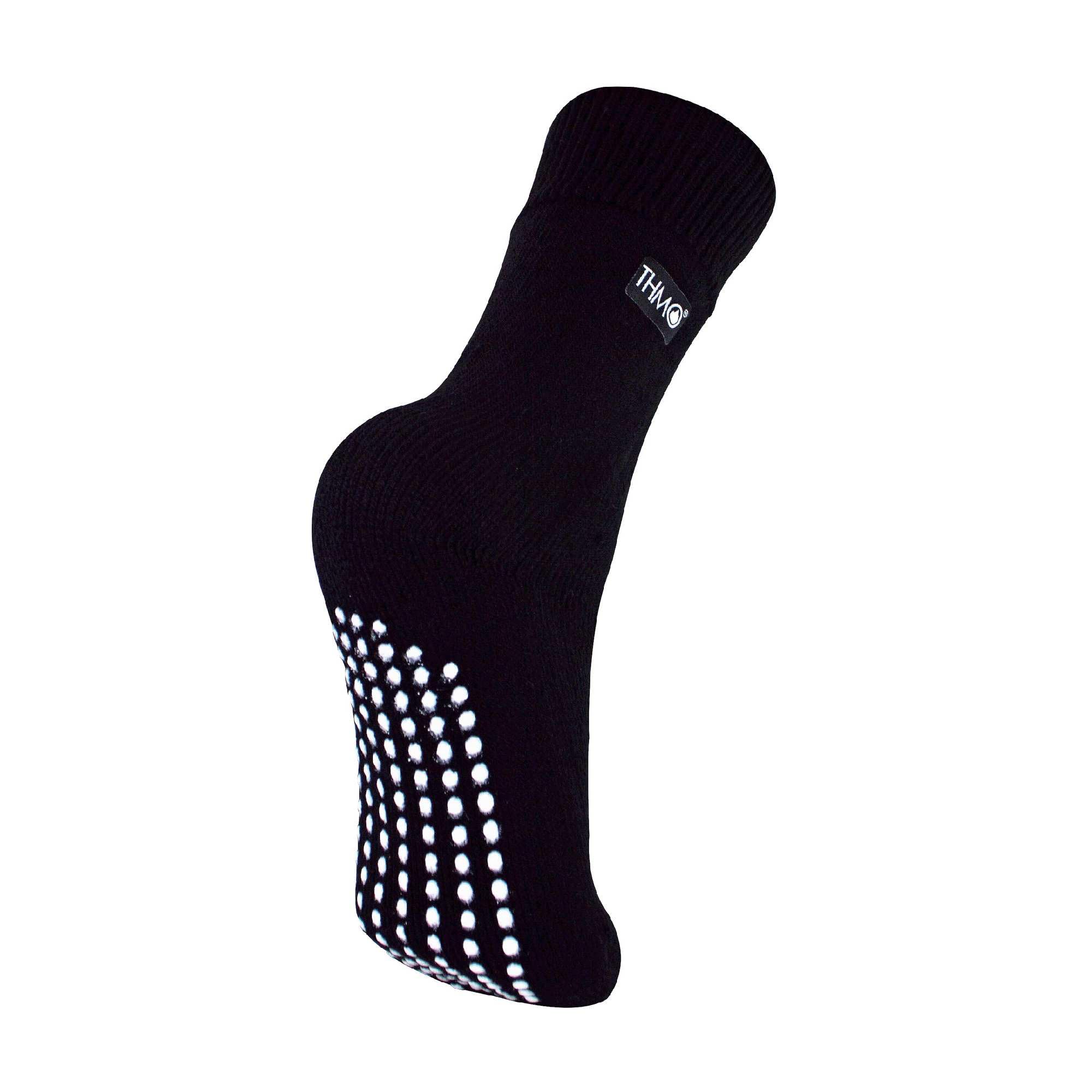 THMO Kids Thermal Socks for Winter Warm Fluffy Fleece Inner Socks for Boys & Girls (7-10 Years, Black)