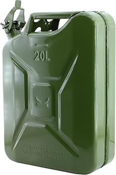ASTRALED Metal Yak t Bidonu, Ye il, 20 Litre, 0.9mm  elik, 345x165x468 mm, 4 kg