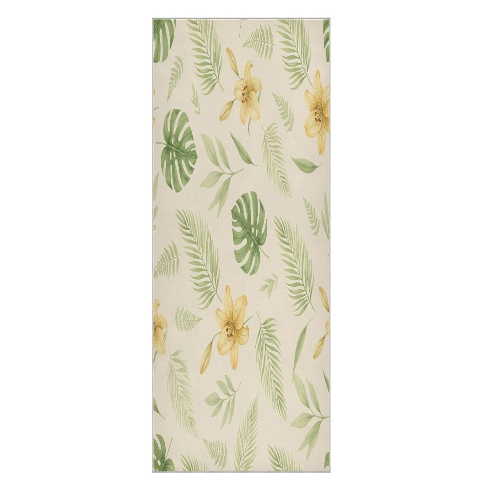 BURSTDDY Leaves Hot Yoga Towel Absorbent Non Slip Yoga Mat Towel