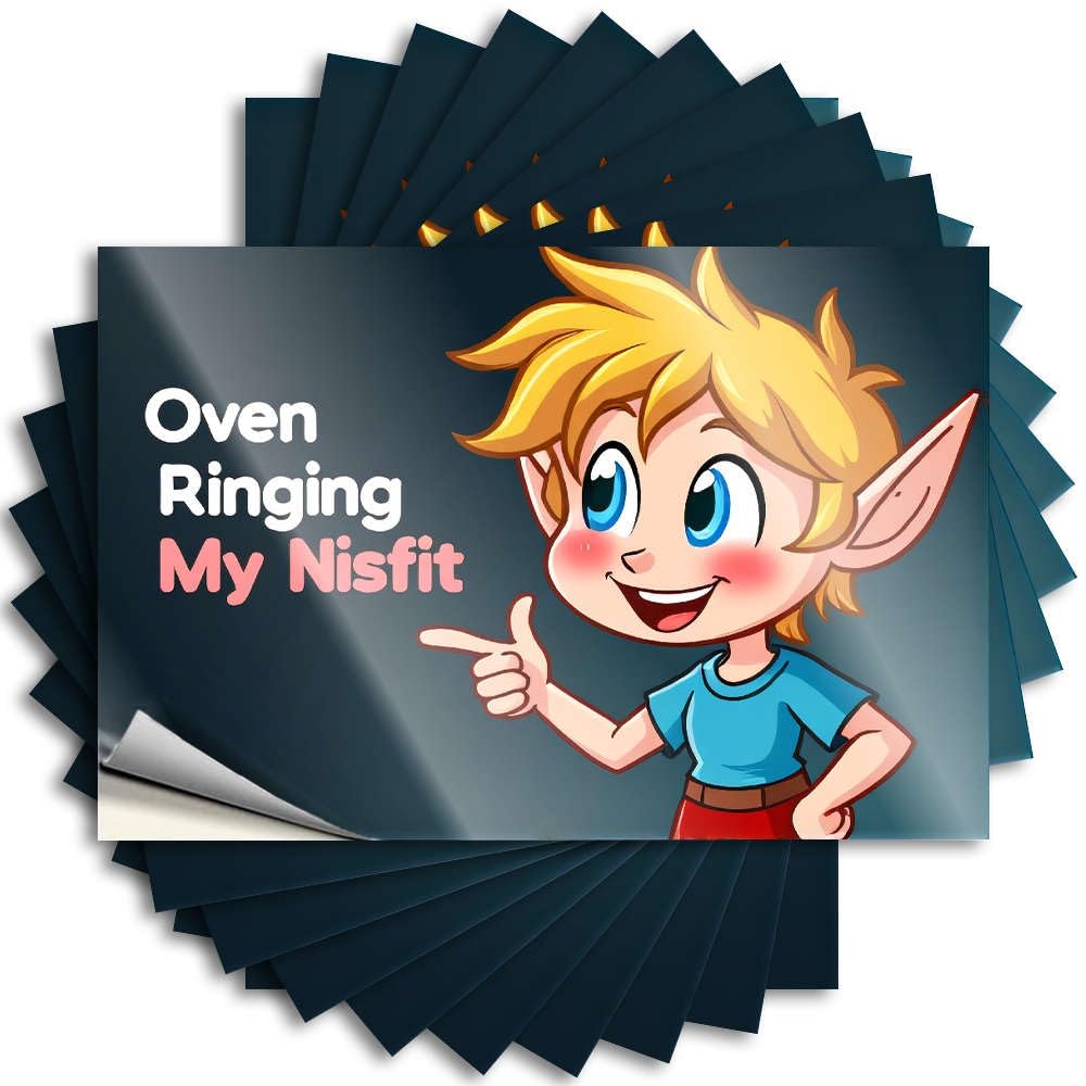 Book, Funny Sticker Garage Oven Ringing My Nisfit | Darts Funny Room Decor(8X12CM)