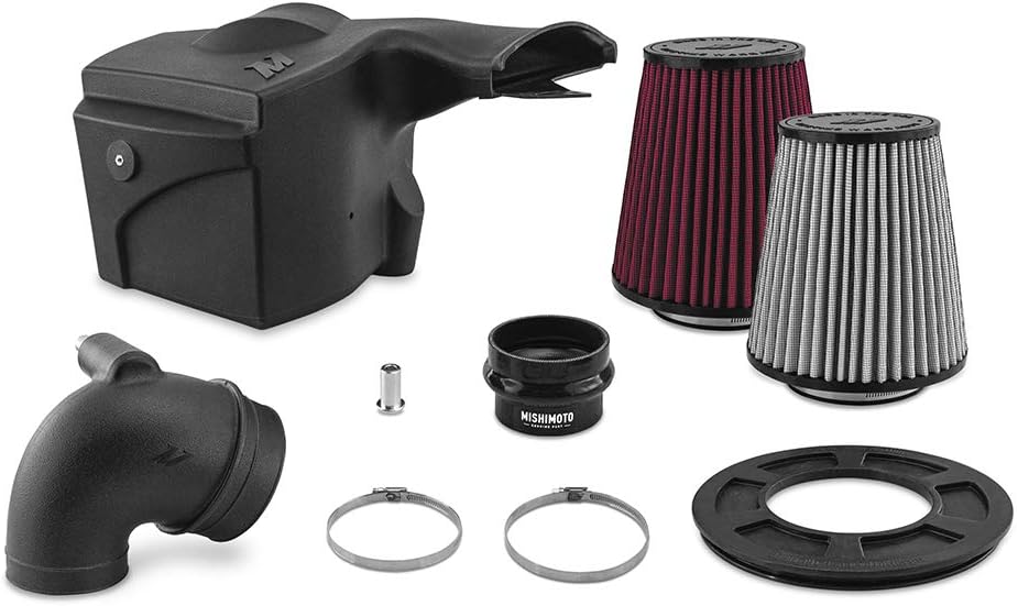 Mishimoto MMAI-RGR-19DW Performance Air Intake, Compatible With Ford Ranger 2.3L EcoBoost 2019+, Dry Washable Filter, black