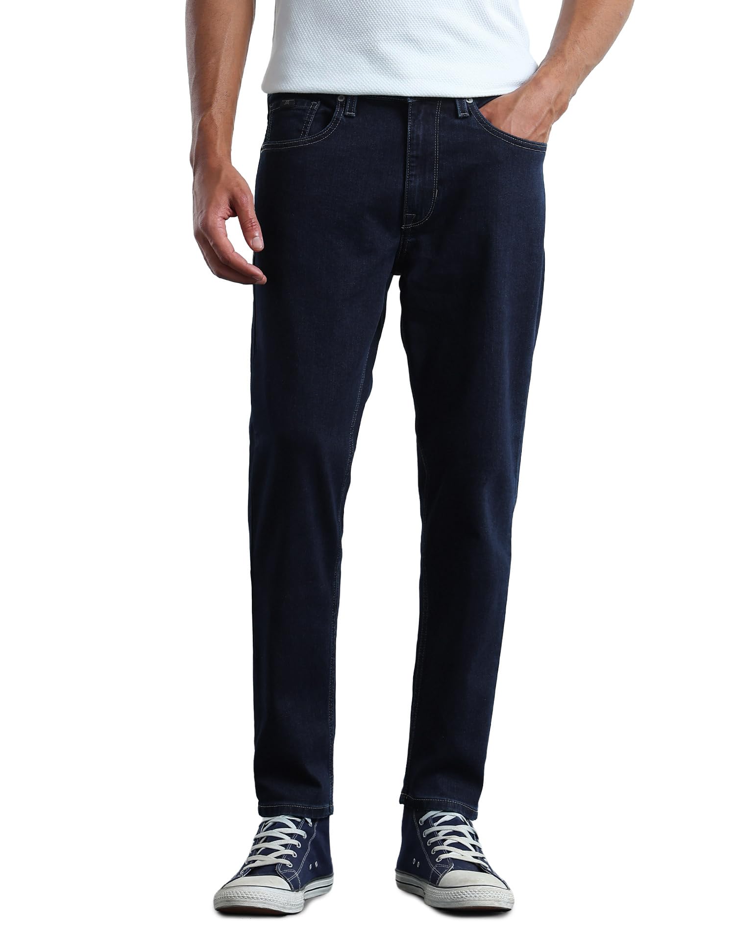 flying machine Men's Relaxed Tapered Fit Jeans| Solid | Mid Rise | Stretchable | Jeans for Man-picture-42