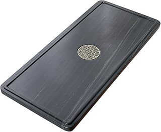 Tea Tray Green Sandalwood Stone Tea Tray Whole Wood Grain Ebonite Large Set Table Gongfu Tea Set