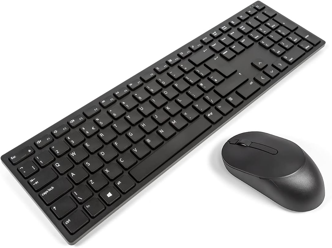 Pro KM5221W - Keyboard and Mouse Set - Wireless - QWERTY - UK - Black - for Latitude 33XX 2-in-1, Precision Mobile Workstation 5750, 77XX, Vostro 35XX, 36XX