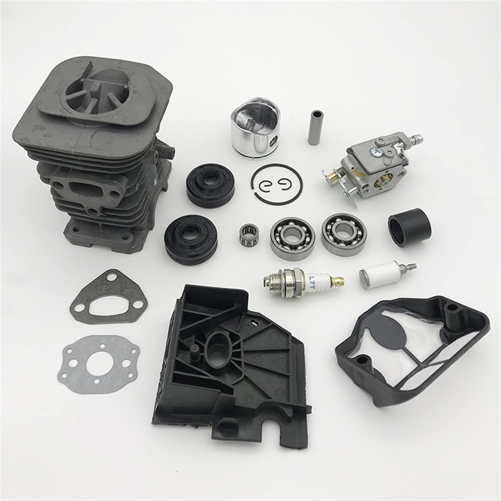 IWBR Kit de Filtro de Aire de carburador de bujía de pistón de Cilindro de 40mm Apto for Husqvarna 142 141 Motosierra Piezas de Repuesto de Sierra de Cadena