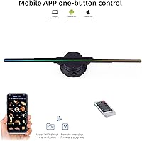 Vista 5 de Proyector de ventilador holográfico de 16.5'' con 234 LED HD 3D, ventilador holográfico con soporte para Bluetooth, WiFi, APP, pantalla de 42CM
