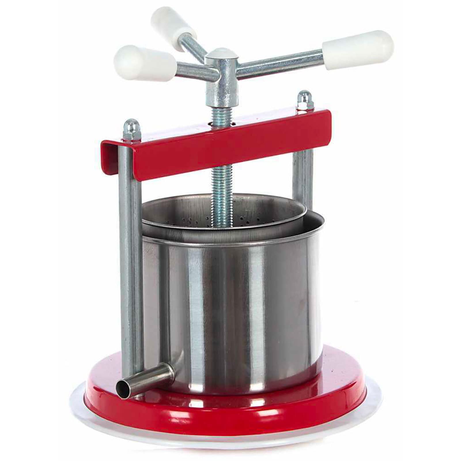 Mondo Viro Exprimidor de prensa para cítricos, uva, nueces y más, de acero inoxidable, 1,3 litros (1,3 L)