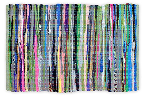 DII Chindi Home Collection Handwoven Multicolor Area Rag Run, 4x6 by DII - Used condition - US$21.10