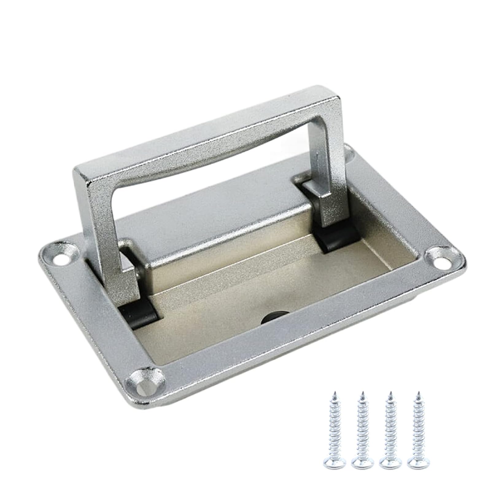 Bitray Boat Deck Hatch Handle Silver Recessed Pull Handles Toolbox Flush Pull Handle for Deck Hatch and Home Furniture
