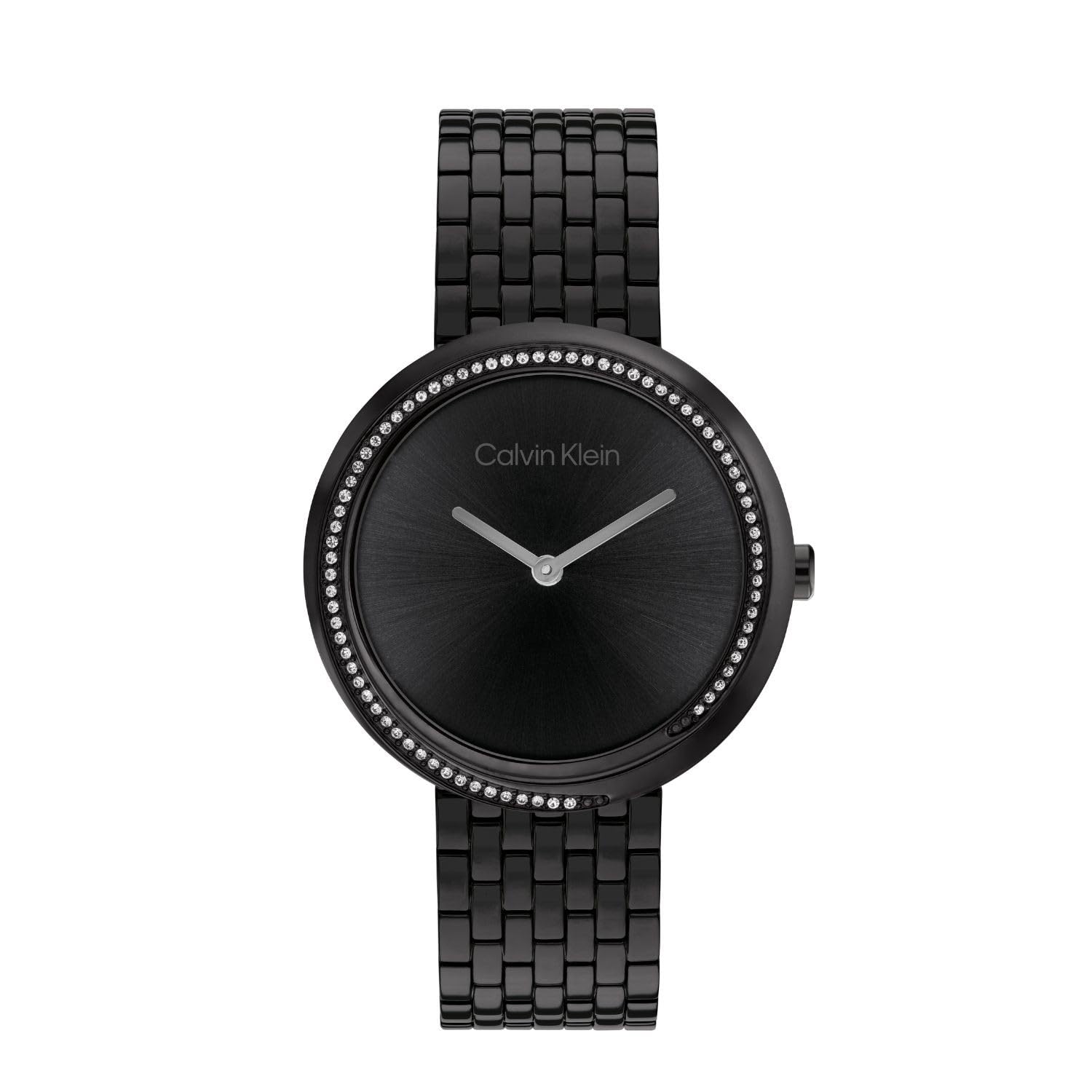 Twisted Bezel Qtz Basic Slim Round Dial Women's Watch-image-43