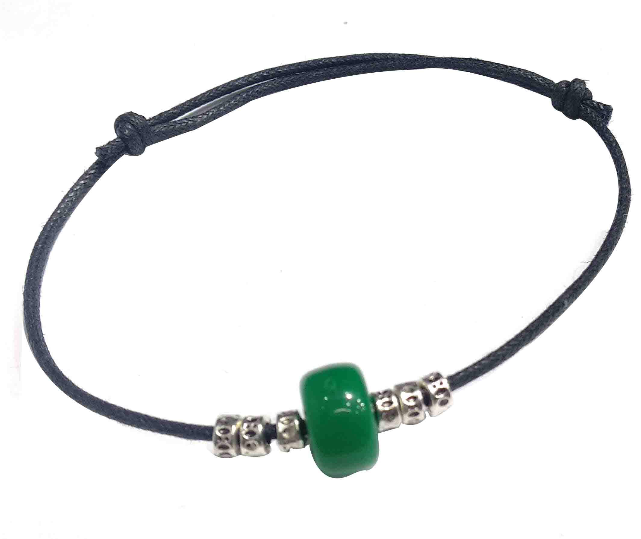 GURJARI JEWELLERS Adjustable Black Thread Anklet with Acralic + Oxidised beads For Girls (Green) (B08CKHZ1PV) Amazon Price History, Amazon Price Tracker