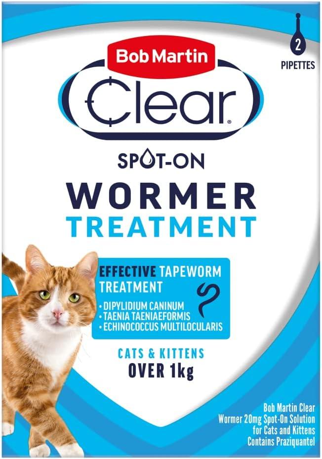 Bob Martin Clear Spot On Wormer for Cats & Kittens 100 Effective