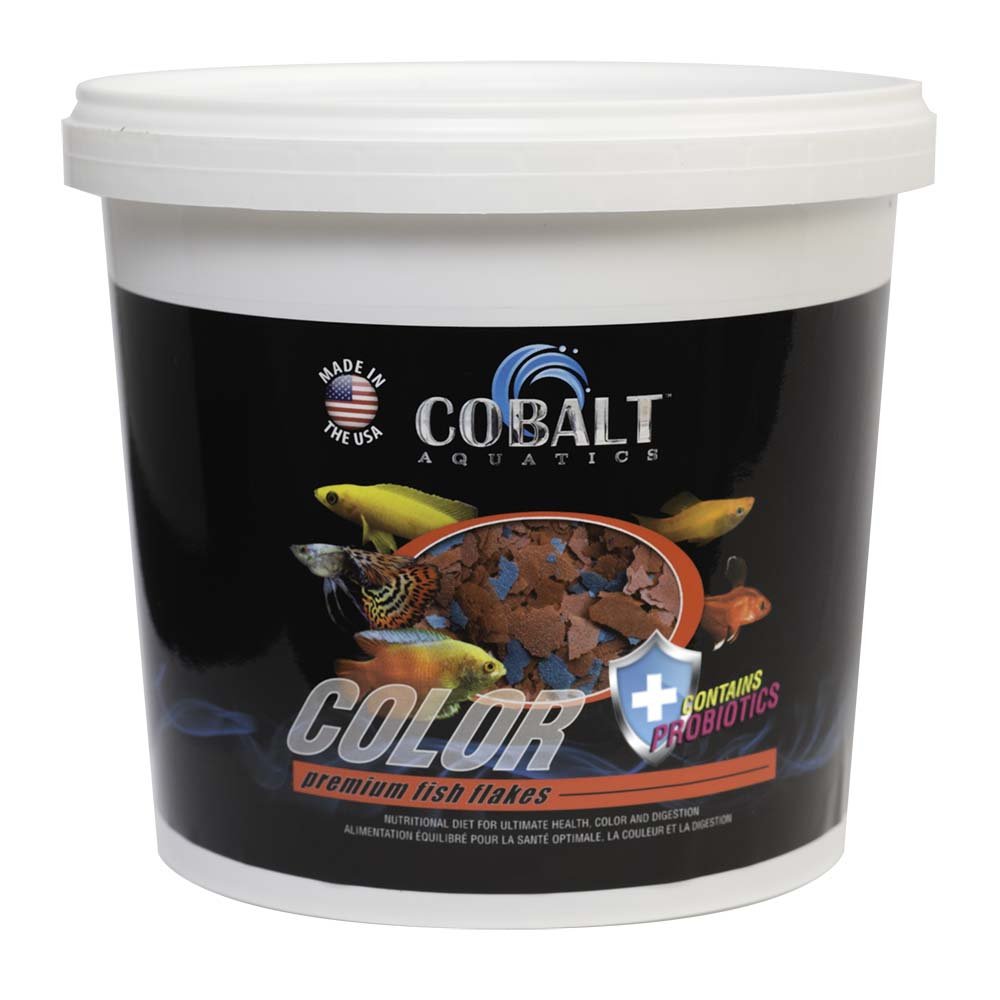 Cobalt AquaticsColor Enhancing Flakes with Probiotics, 16 oz - Ideal for All Tropical Fish - Enhances Health & Vibrant Colors - for Fish Aquariums
