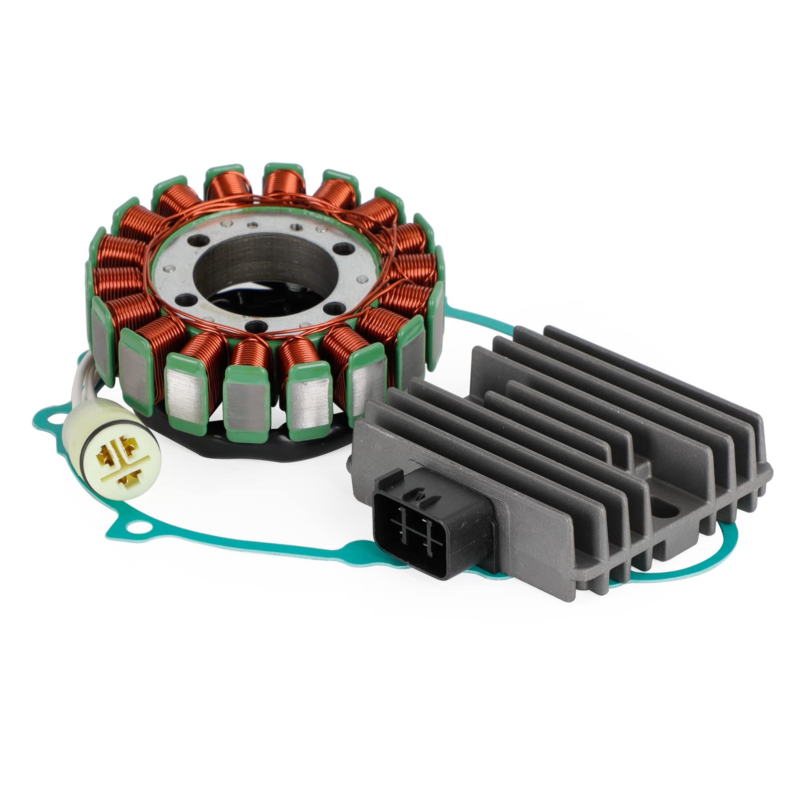 Topteng Magneto Stator+Voltage Rectifier+Gasket 21003-0001 adapté pour Kawasaki ZR750 Z750 Z750J 2004-2006, ZR750 Z750 Z750S 2005-2007, ZR1000 Z1000 2003-2006