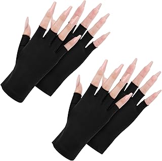 قفازات واقية من الأشعة فوق البنفسجية لأظافر الجل من أكوو، زوج من القفازات المضادة للأشعة فوق البنفسجية، قفازات جل مانيكير للعناية بالبشرة، قفازات بدون أصابع لحماية اليدين من ضرر الأشعة فوق البنفسجية