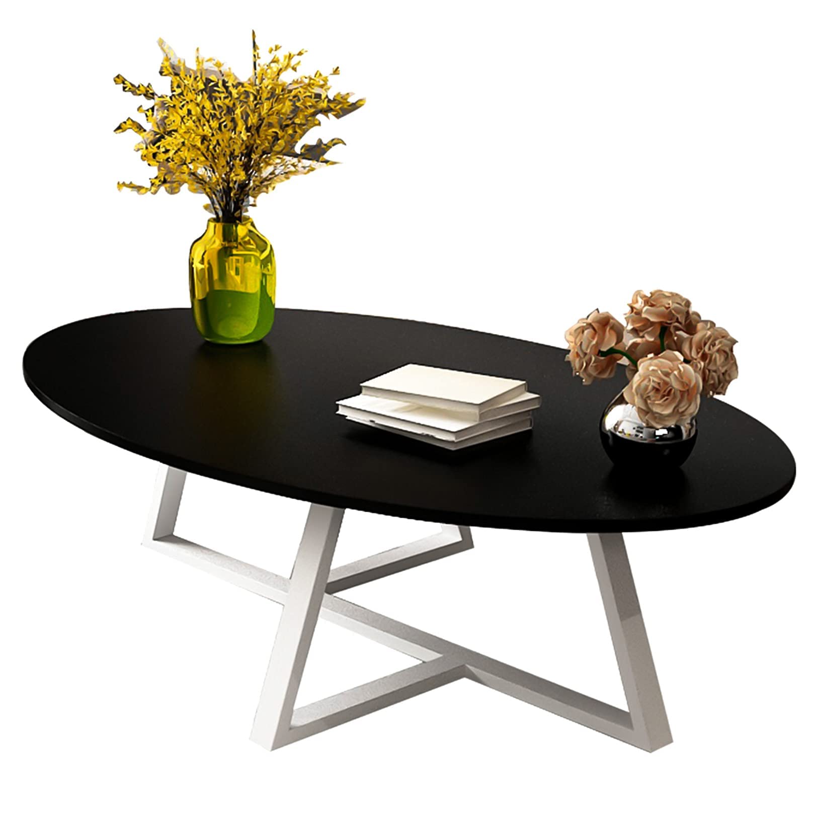Table d'appoint moderne métal et bois au design minimaliste
