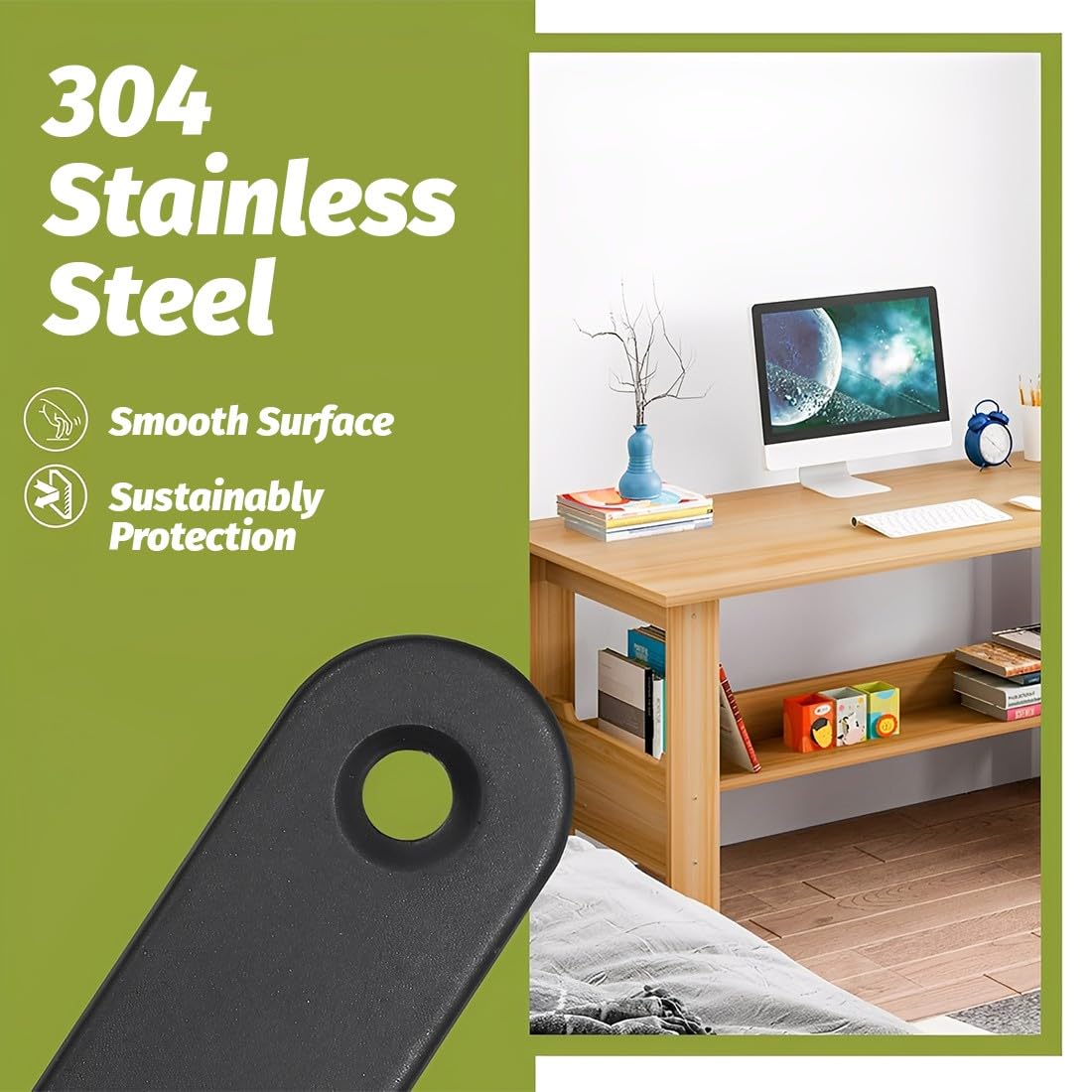 20 Pezzi Piatte Staffa Angolare Piastra Acciaio Inox, Staffa Piatta Forata Piastra di Giunzione Piatta Nero, Connettore Piastre Piatta Staffe di Riparazione per Mobili Sedie Tavoli Letti(40 mm)