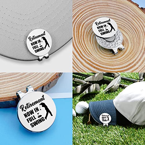 HSSPIRITZ Marcador de bola de golfe engraçado com clipe magnético para chapéu de aço inoxidável, ace