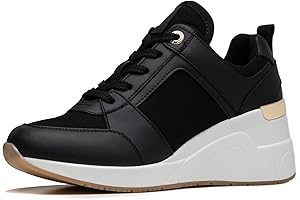 Comfortable and Breathable Hidden Wedge Platform Sneakers for Women