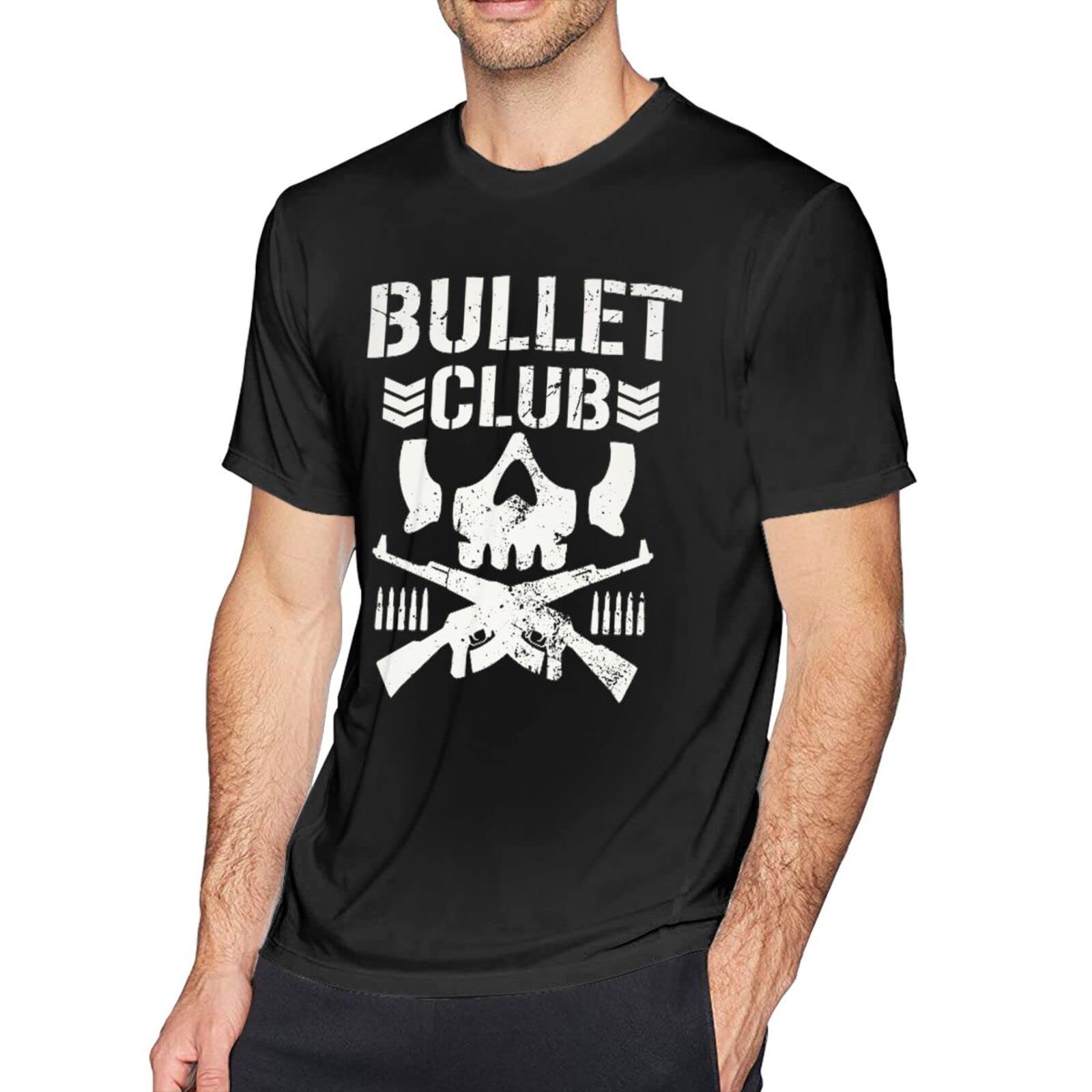Ebony&HillCustom Cute Youth Men T Shirts 3D Printed Comfortable O Neck Short Sleeve Bullet and Club T-Shirts for Men,Tees Shirts Tops Black