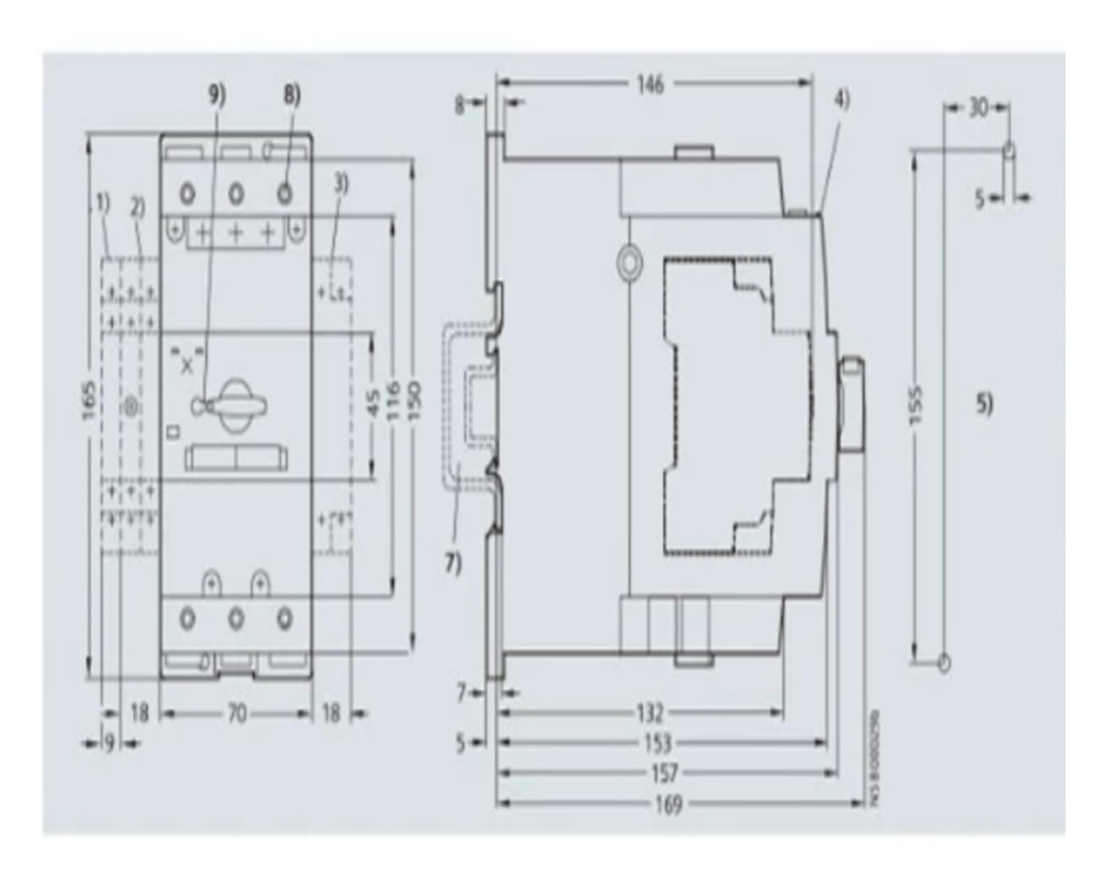 Interruttore automatico di protezione motore 18-25A 3RV5031-4DA10 Senza contatti ausiliari