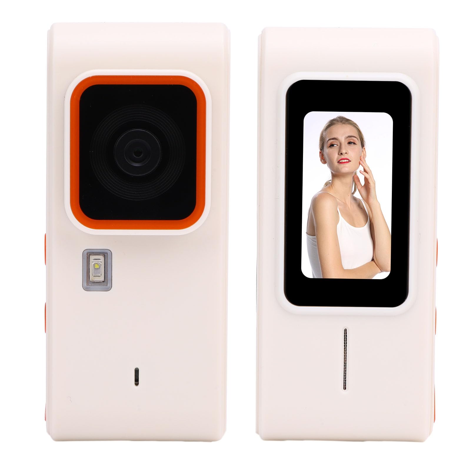 CCD Digital Camera, FHD 1080P 12MP Compact Portable Camera, Vlogging Photography, LCD Screen AF Auto Focus for Beginners & Professionals (White)-picture-13