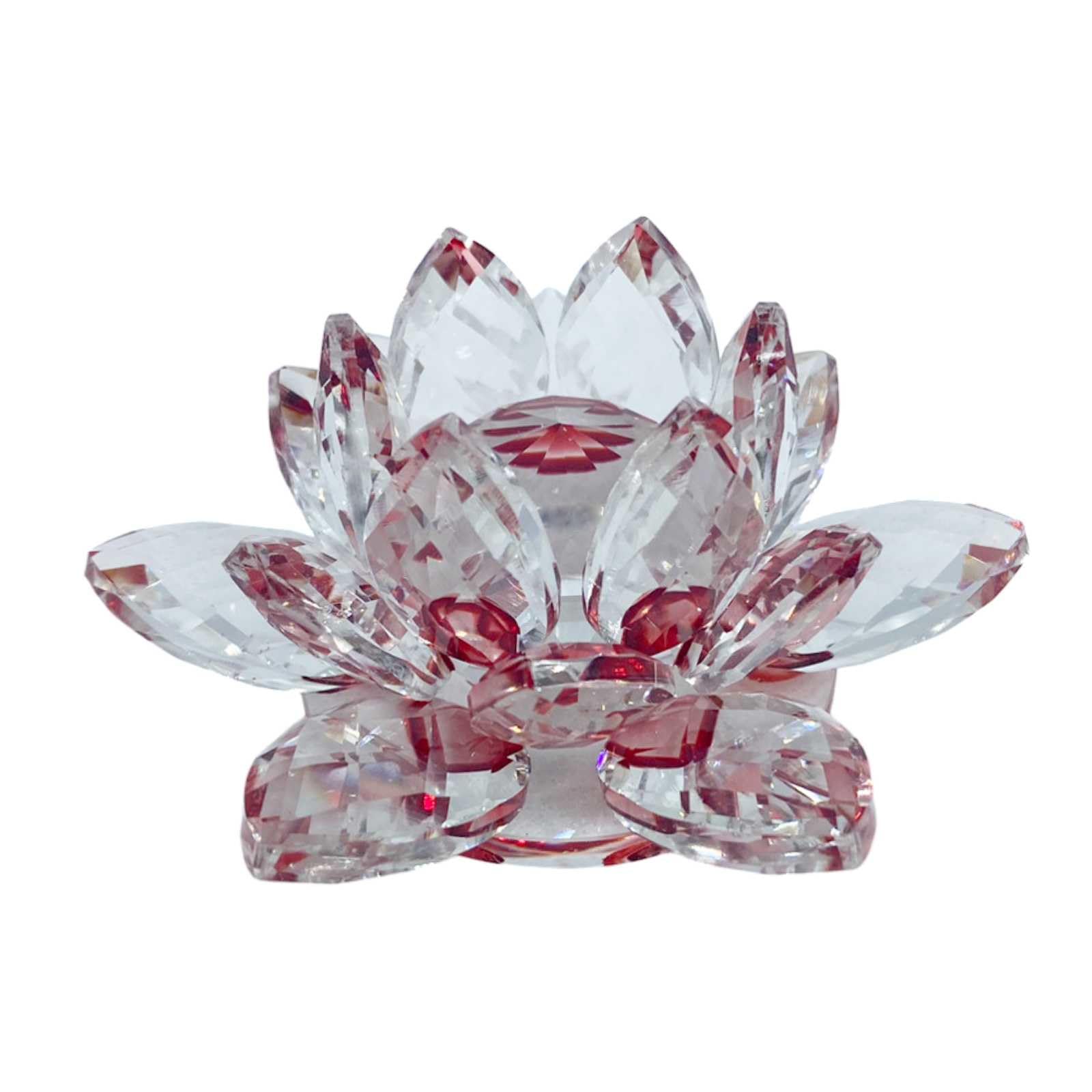 Amazon.co.jp: ルナリ 蓮の花 クリスタル ガラス 置物 オブジェ