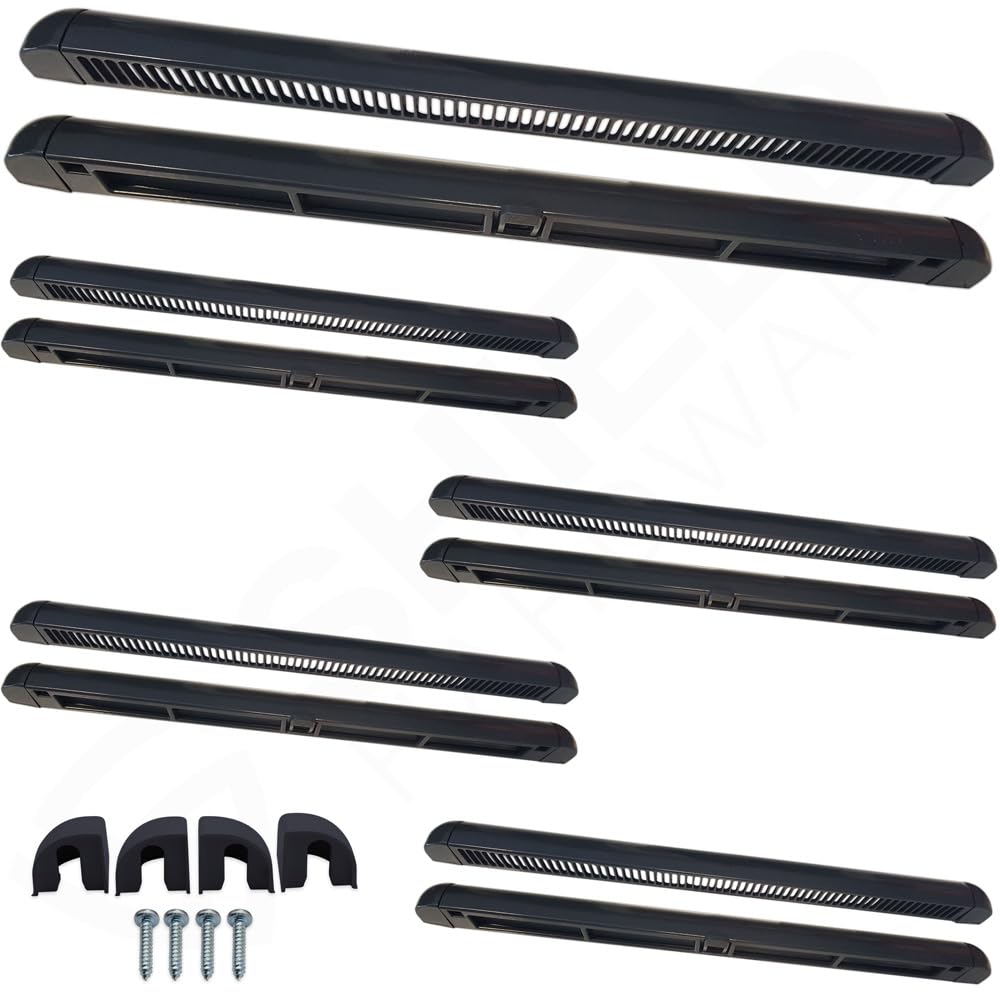 5 x Window Trickle Vents - Reduces Condensation, Damp & Steam - Complete Replacement Kit for uPVC, Wood & Aluminium Anthracite Grey 525mm Pack of 5