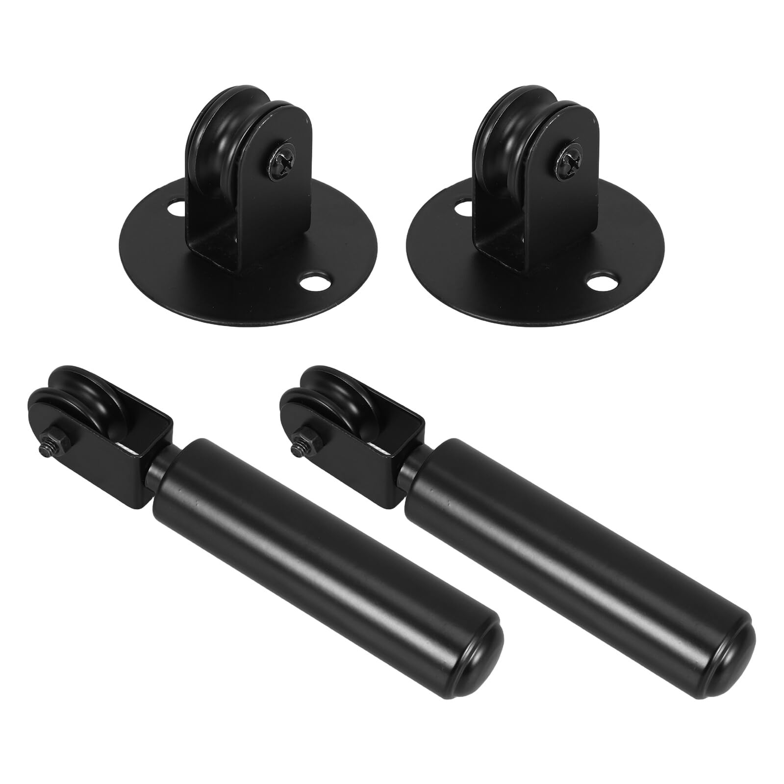 OSALADI Poulie Salons Set de 2 Lampe Plafond Noir en Fer avec Vis de Fixation