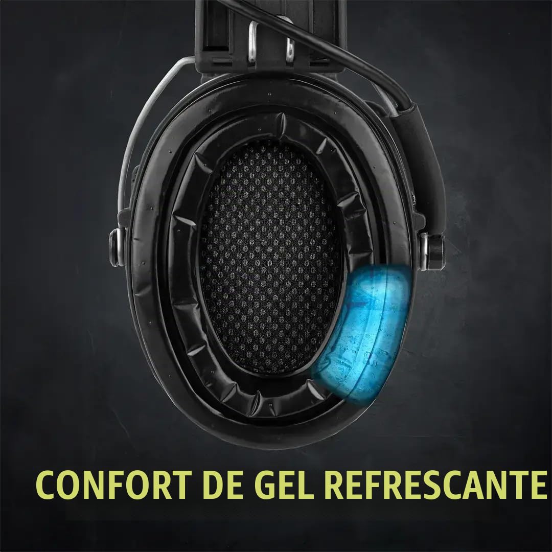 Sordin Supreme Pro-X LED Limited Night Camo Edition - Protección auditiva de cápsula para caza y tiro deportivo - protección auditiva de cápsula activa