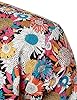 JOGAL Mens Regular fit Floral Dress Shirt Long Sleeve Printed Casual Button Down Shirts Black Daisy X-Large #4